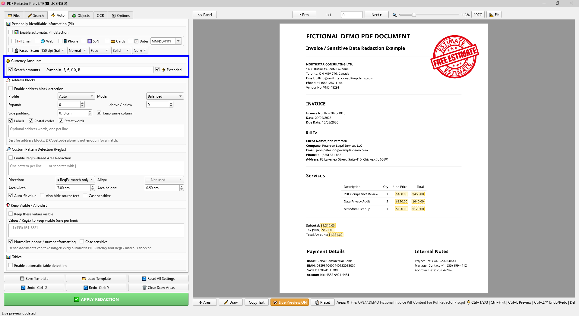 Currency Code Detection