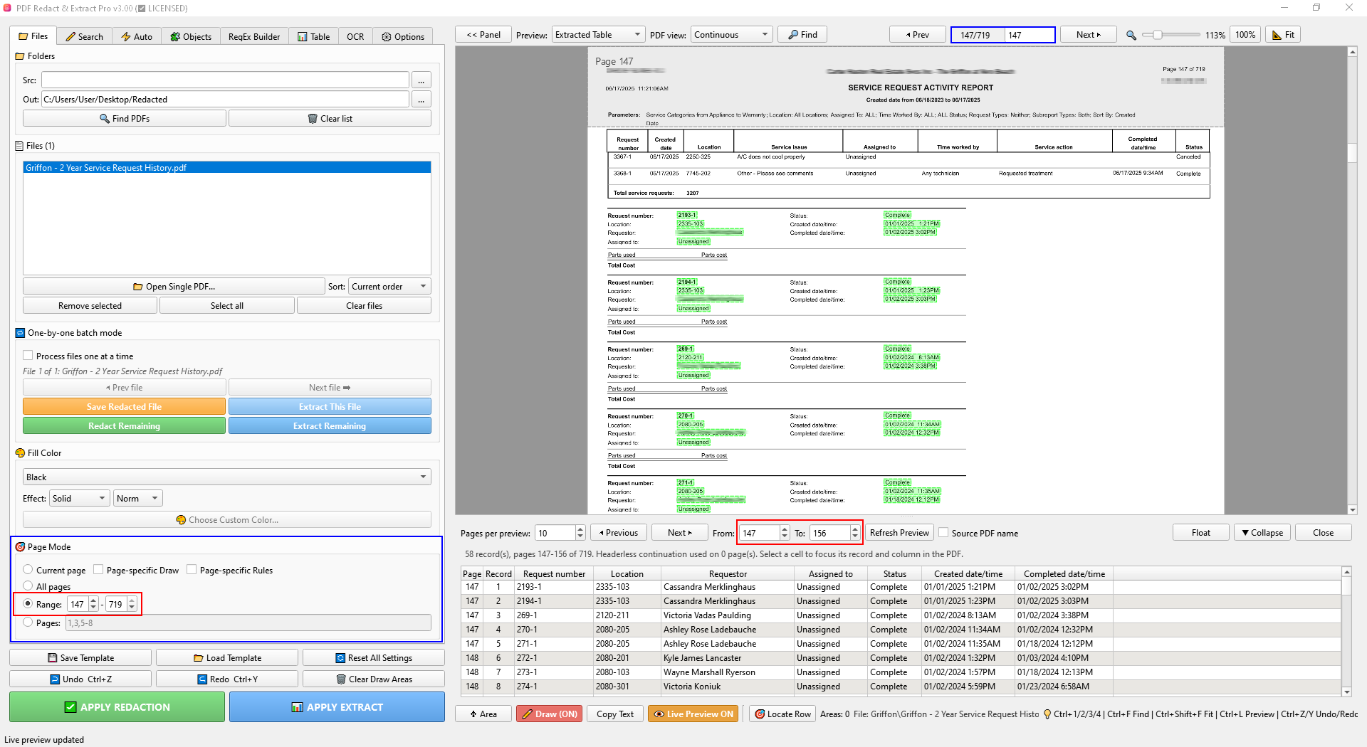 Page mode controls