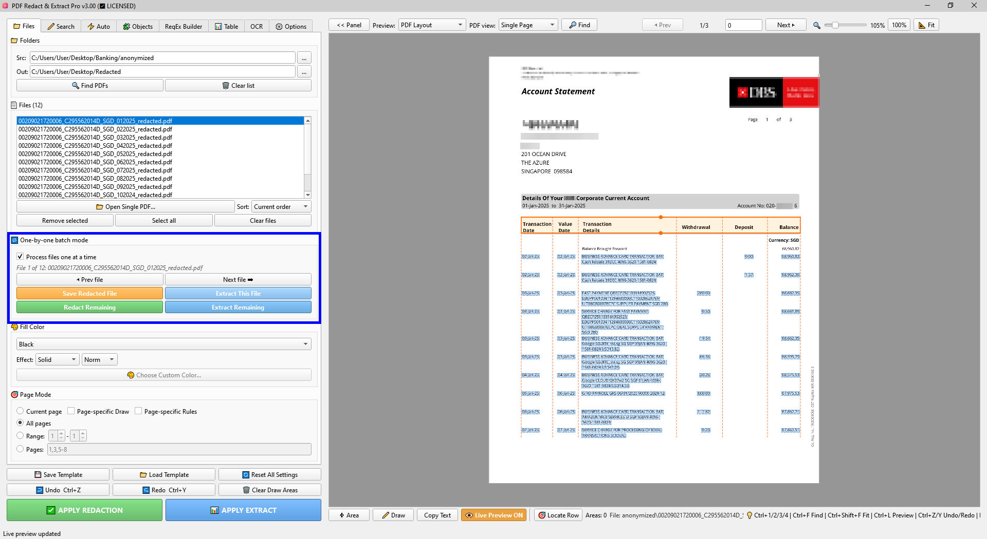 One-by-one batch processing